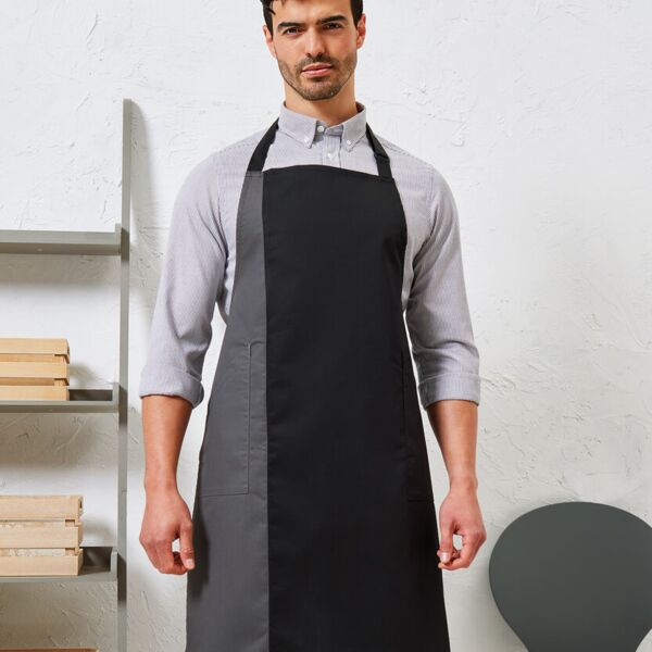 Contrast bib apron Thumbnail